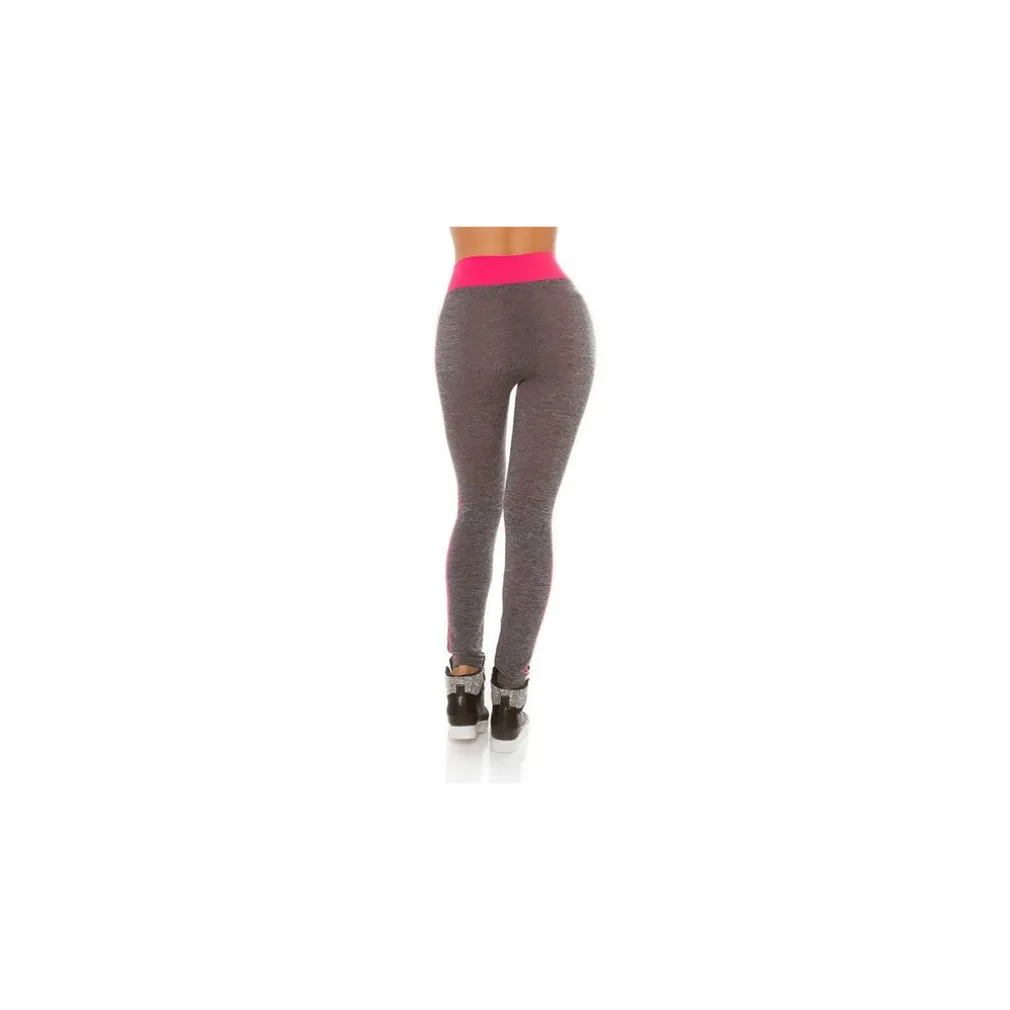LEGGINGS DA DONNA MODELLANTI UNICA TAGLIA DA 40 A 48 DA SPORT E PALESTRA F3802
