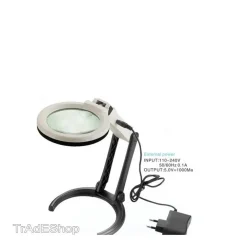 LENTE DI INGRANDIMENTO DA TAVOLO LAMPADA CON 10 LED PORTATILE 120 MM A 28MM