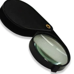 LENTE INGRANDIMENTO TASCABILE IN VETRO DIAMETRO 60 MM OROLOGIO NERO TASCA RIPARAZIONI