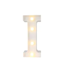 LETTERA I LUMINOSA CON LUCI LED A BATTERIA DECORAZIONI PER LA CASA DIM. 22 CM