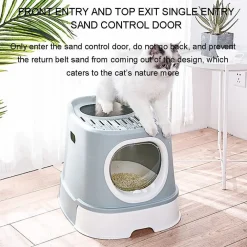 LETTIERA PER GATTI TOILETTE ESTRAIBILE CASSETTO PALETTA ANTISPRUZZO SPORTELLO