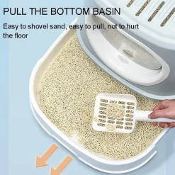 LETTIERA PER GATTI TOILETTE ESTRAIBILE CASSETTO PALETTA ANTISPRUZZO SPORTELLO