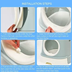 LETTIERA PER GATTI TOILETTE ESTRAIBILE CASSETTO PALETTA ANTISPRUZZO SPORTELLO