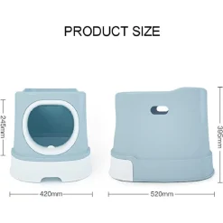 LETTIERA PER GATTI TOILETTE ESTRAIBILE CASSETTO PALETTA ANTISPRUZZO SPORTELLO