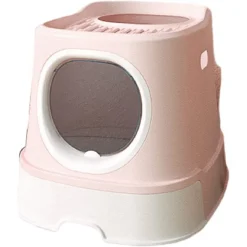 LETTIERA PER GATTI TOILETTE ESTRAIBILE CASSETTO PALETTA ANTISPRUZZO SPORTELLO