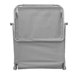 LETTINO CON TETTUCCIO PARASOLE GRIGIO SDRAIO PRENDISOLE 187X55X24 CM PIEGHEVOLE 281019