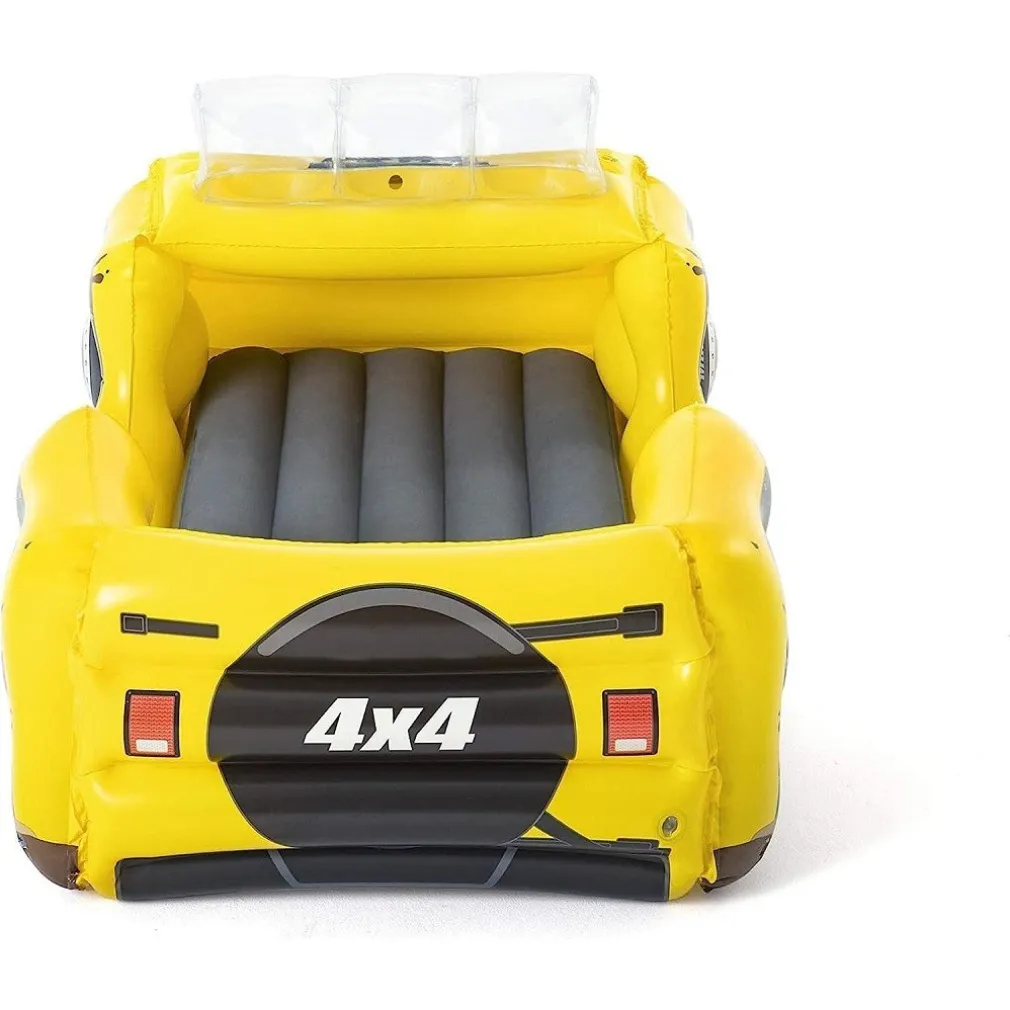 LETTINO GONFIABILE BAMBINI JEEP FUORISTRADA 160X84X58CM MATERASSO FLOCCATO 67714