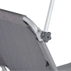 LETTINO IN TEXTILENE CON PARASOLE GRIGIO MARE GIARDINO SCHIENALE REGOLABILE 281013