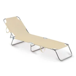 LETTINO IN TEXTILENE CREMA PER MARE GIARDINO SCHIENALE REGOLABILE IN 3 POSIZIONI 281047