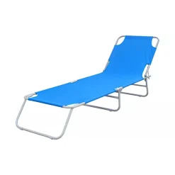 LETTINO PRENDISOLE PIEGHEVOLE SENZA PARASOLE CON SCHIENALE REGOLABILE BRANDINA BLU 281022