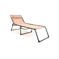 LETTINO PRENDISOLE SDRAIO SENZA PARASOLE IN TEXTILENE CREMA RECLINABILE GIARDINO 483009