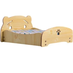 LETTO CUSCINO PER CANI GATTI ANIMALI DOMESTICI DUREVOLE IN LEGNO 68 X 55 X 23 CM
