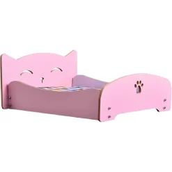 LETTO PER GATTI CANI ANIMALI PICCOLA MEDIA TAGLIA IN LEGNO UNIVERSALE 47X42X23CM