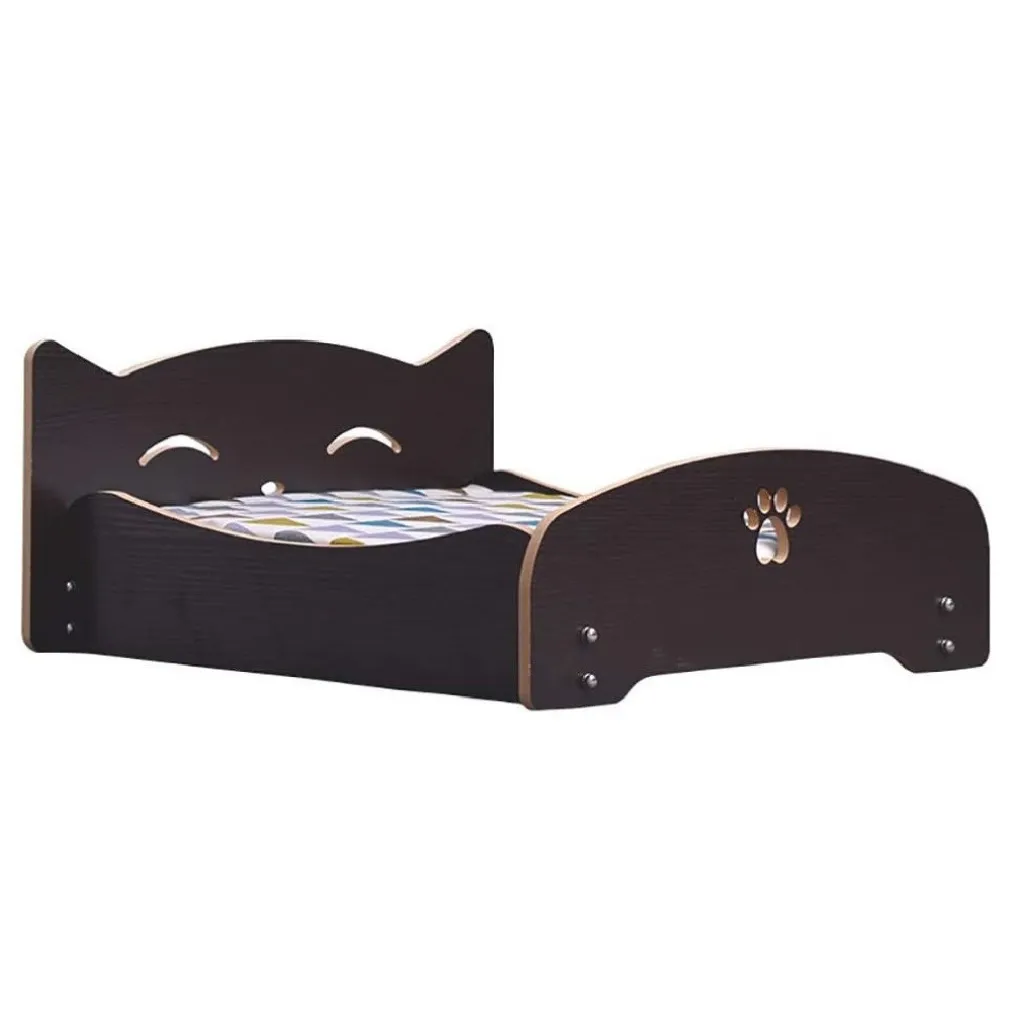 LETTO PER GATTI CANI ANIMALI PICCOLA MEDIA TAGLIA IN LEGNO UNIVERSALE 57X47X23CM