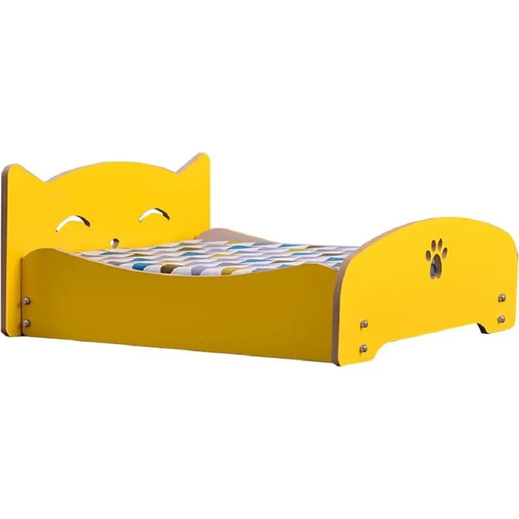LETTO PER GATTI CANI ANIMALI PICCOLA MEDIA TAGLIA IN LEGNO UNIVERSALE 57X47X23CM
