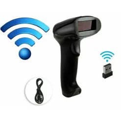 LETTORE DI CODICE A BARRE BARCODE SCANNER SENZA FILI WIRELESS LASER Q-A203