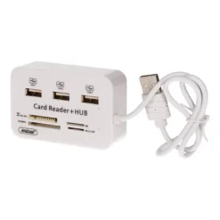 LETTORE DI SCHEDE CARTE + HUB USB 2.0 3 PORTE USB SLOT MS SD MMC TF M2 Q-H02