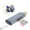LETTORE DI SCHEDE SD MICRO-SD 2IN1 LIGHTNING USB MASCHIO OTG USB FEMMINA OTG802