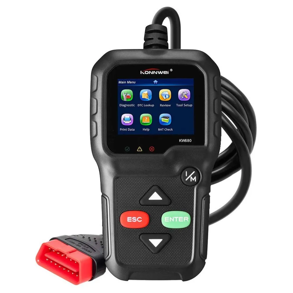 LETTORE OBD KONNWEI KW680 SCANNER CODICI AUTO DIAGNOSTICA TESTER ANALISI OBD2II