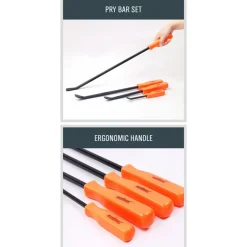 LEVE SET 4 PEZZI UTENSILI OFFICINA MECCANICO GOMMISTA CARROZZERIA CARROZZIERE