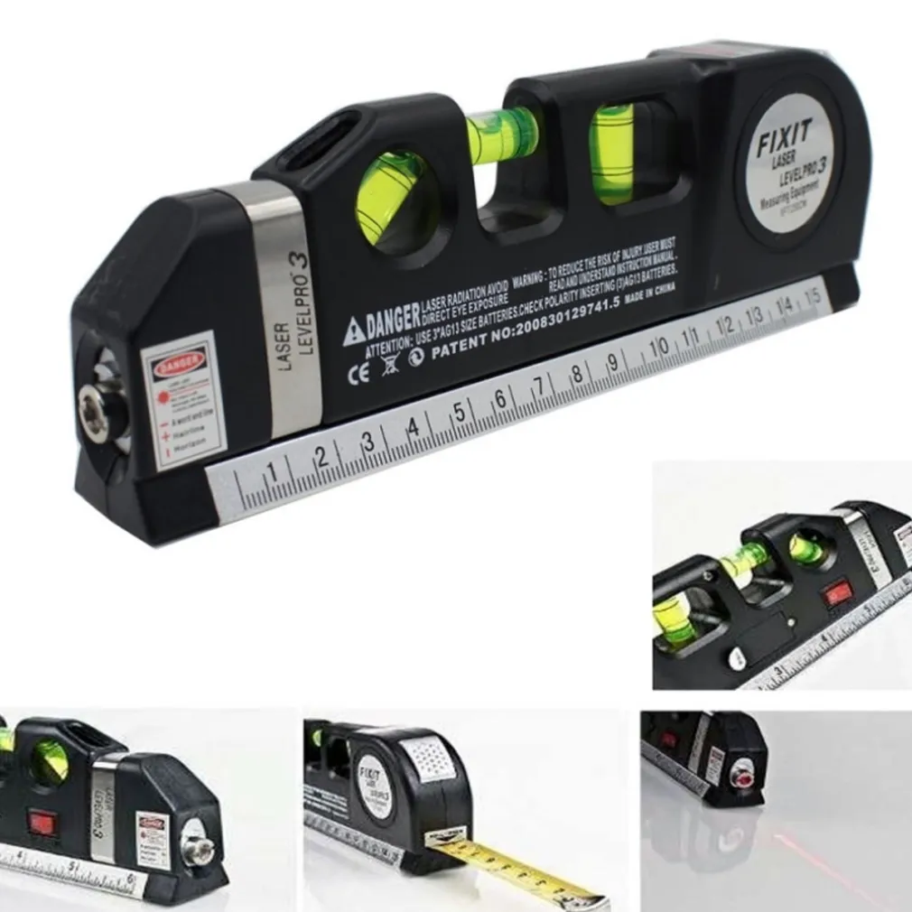 LIVELLA LASER DI PRECISIONE METRO LEVEL PRO 4 in 1 FAI DA TE ELETTRONICA 250 CM