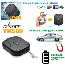 LOCALIZZATORE ANTIFURTO SATELLITARE TRACKER GPS GSM TK905 POWER AUTO GPS 5000MAH