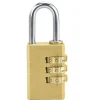 LUCCHETTO A COMBINAZIONE 3 CIFRE IN OTTONE VALIGIE ARMADIETTI SICUREZZA 20mm