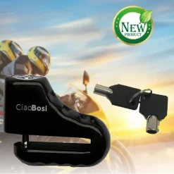 LUCCHETTO BLOCCA DISCO CON ALLARME SONORO SICUREZZA ANTIFURTO MOTO BICI CX-9567