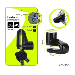 LUCCHETTO BLOCCO PER FRENO A DISCO ANTIFURTO PER MOTO BICICLETTA CHIAVI XC-2541