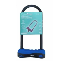 LUCCHETTO CATENA CATENACCIO ACCIAIO FORMA U PER BICI BICICLETTA MOTO MTB CX-9548