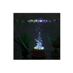 LUCE 12 LED RGB ACQUARIO CON BOLLE ARIA PIETRA POROSA PESCI PIANTE DECORAZIONE