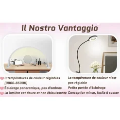 LUCE A MEZZA LUNA PER SCRIVANIA LAMPADA LUNARE A LED PER UNGHIE TRUCCO ESTETISTA