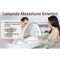 LUCE A MEZZA LUNA PER SCRIVANIA LAMPADA LUNARE A LED PER UNGHIE TRUCCO ESTETISTA