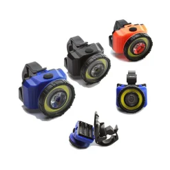 LUCE BICI BICICLETTA TORCIA LED ANTERIORE COB + LED 3 W AGGANCIO MANUBRIO