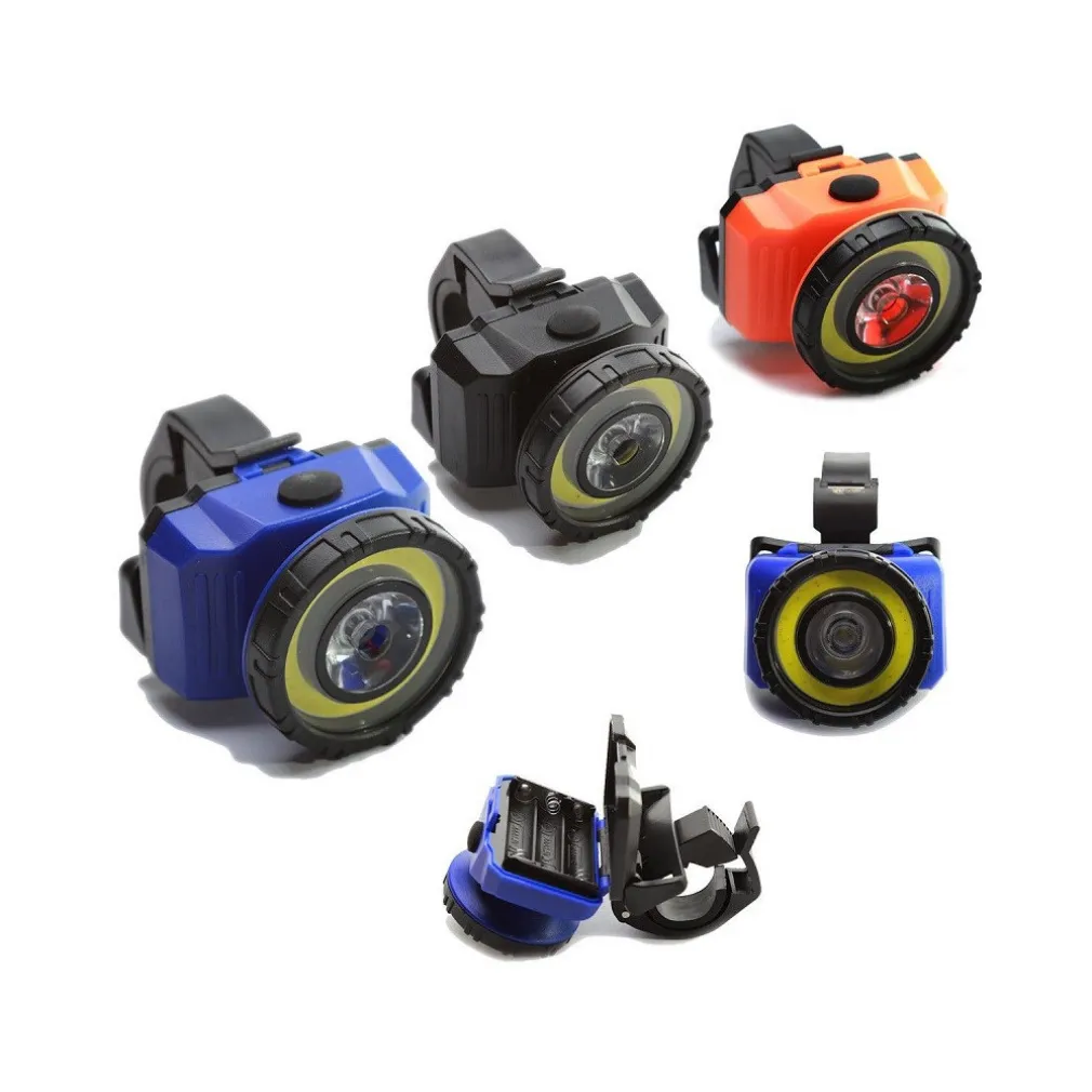 LUCE BICI BICICLETTA TORCIA LED ANTERIORE COB + LED 3 W AGGANCIO MANUBRIO