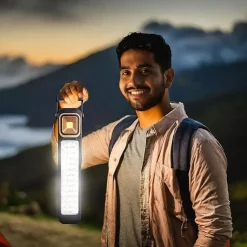 LUCE DI EMERGENZA SOLARE RICARICABILE HEL-2866T 30W LED CON TECNOLOGIA INTELLIGENTE