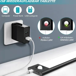 LUCE DI SICUREZZA LED BATTERIA RICARICABILE SENSORE MOVIMENTO MAGNETICA Q-LED80