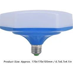 LUCE E27 LED BLUETOOTH ALTOPARLANTE FORMA DISCO VOLANTE COLORATO RGBW TELECOMANDO