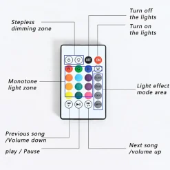 LUCE E27 LED BLUETOOTH ALTOPARLANTE FORMA DISCO VOLANTE COLORATO RGBW TELECOMANDO