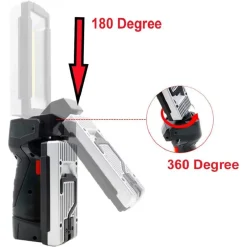 LUCE LAVORO LED RICARICABILE USB TORCIA ATTACCO MAGNETICO 5 MODALITÀ ANTISCIVOLO