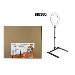 LUCE LED AD ANELLO LUMINOSO PER SELFIE STAFFA TAVOLO SUPPORTO CELLULARE BD2005