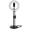 LUCE LED AD ANELLO LUMINOSO PER SELFIE STAFFA DA TAVOLO 10W DIAMETRO 26CM BD2607