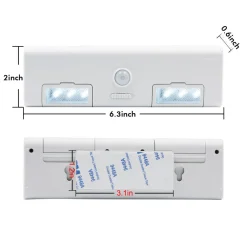 LUCE LED PER ARMADIO CON SENSORE PIR MOVIMENTO A BATTERIE ACCENSIONE AUTOMATICA