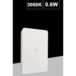 LUCE NOTTURNA A 4 LED CON DOPPIA EMISSIONE LUCE CON INTERRUTTORE TOUCH 0.6W XGCMD-002