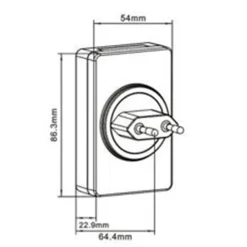 LUCE NOTTURNA A 4 LED CON DOPPIA EMISSIONE LUCE CON INTERRUTTORE TOUCH 0.6W XGCMD-002