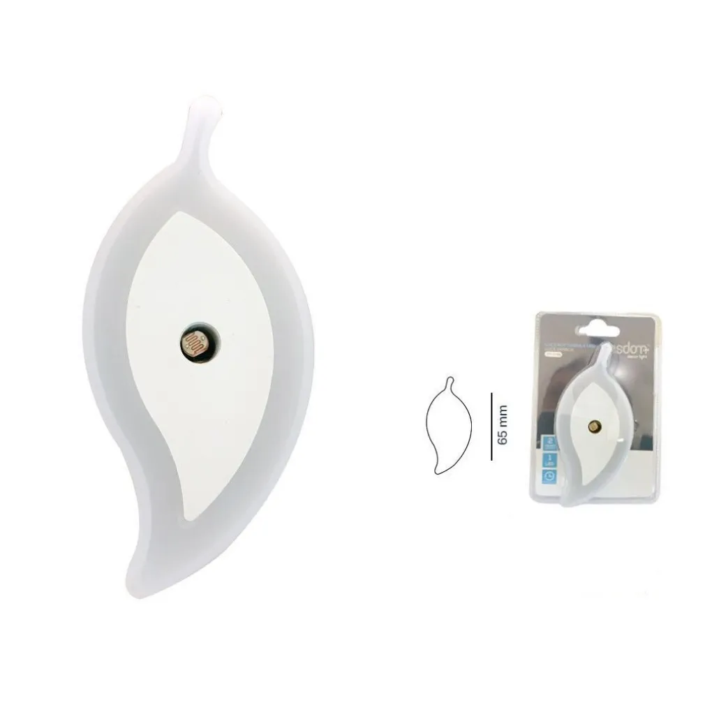LUCE NOTTURNA A LED FORMA FOGLIA LUCE BIANCA LAMPADA PER CAMERA CORRIDOIO DT2194