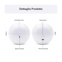 LUCE NOTTURNA LED RGB TELECOMANDO BATTERIA RICARICABILE 1.8 WATT DC5V CY-PG01