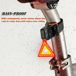 LUCE POSTERIORE BICI TRIANGOLO LUCI DI CODA IMPERMEABILE RICARICABILE TE-B0081