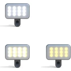 LUCE RICARICABILE VIDEO LED PORTATILE PANNELLO LUMINOSO CON CLIP USB RIPRESE TELEFONO