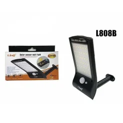 LUCE SOLARE APPLIQUE 36 LED DA PARETE SENSORE DI MOVIMENTO GIARDINO LINQ L808B